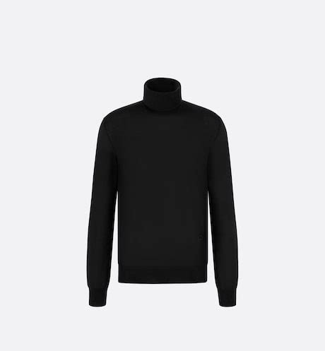 'CD' Sweater Black Cashmere Cable Knit .